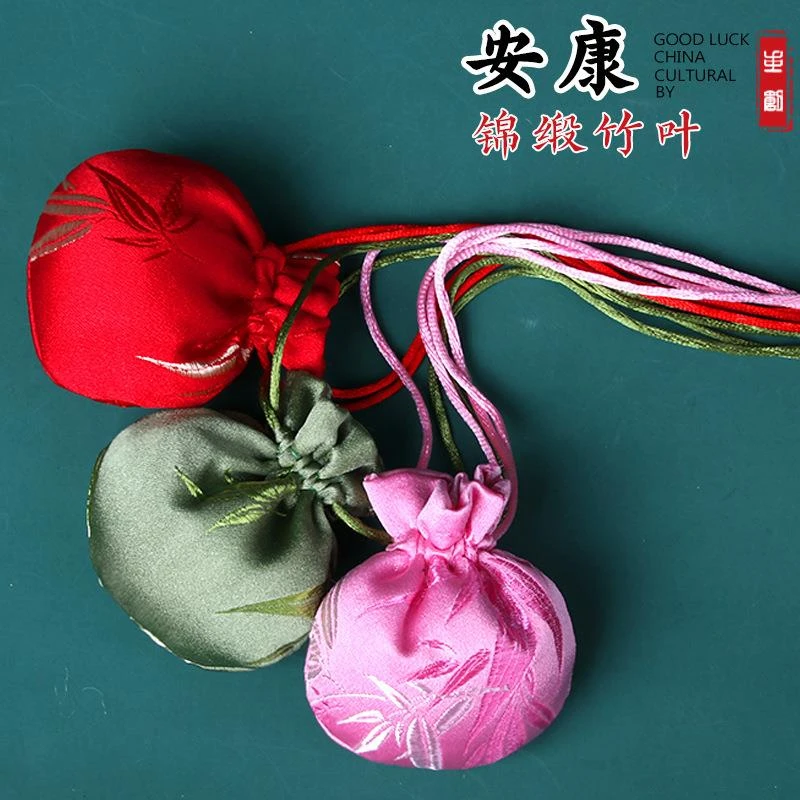 端午节香囊儿童随身长绳挂脖束口袋可填充薰衣草艾草驱蚊香包批发