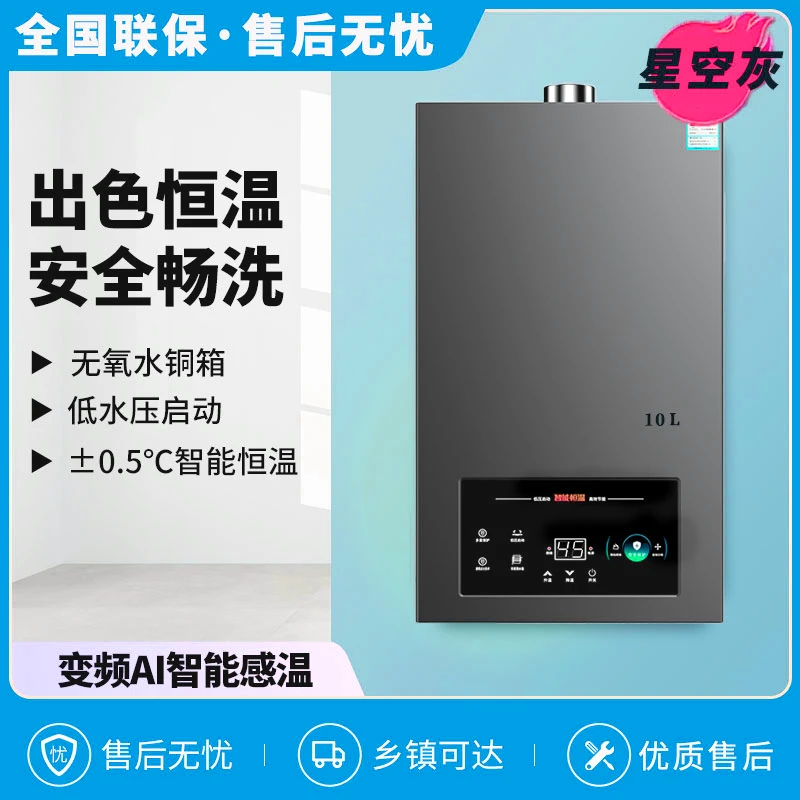 荣事达燃气热水器家用恒温智能10升天然气强排式液化气即热式洗澡