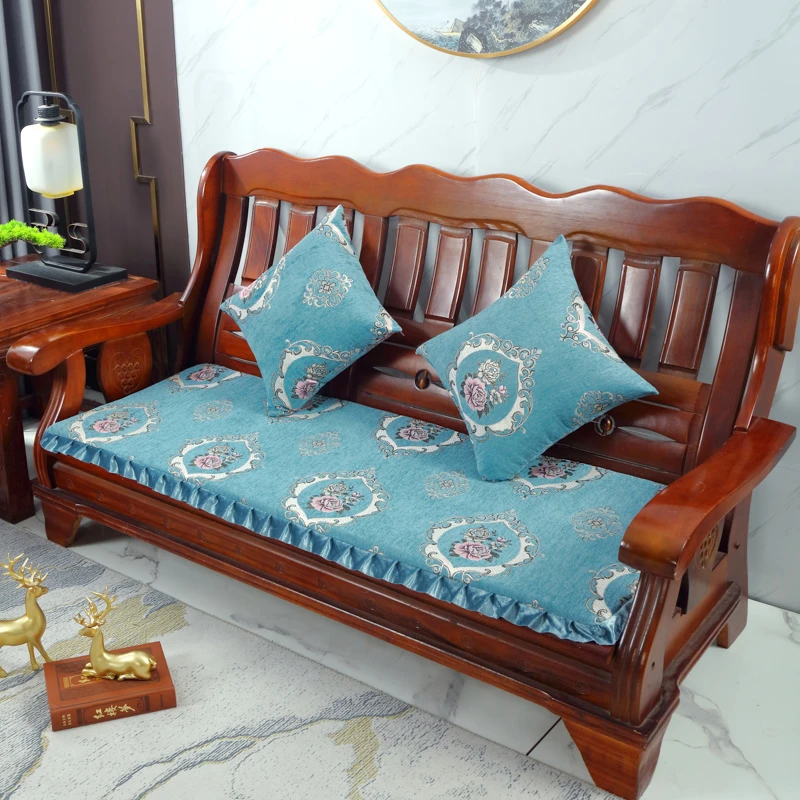 实木沙发垫三人连体春秋椅座垫加密防滑四季通用中式红木沙发坐垫