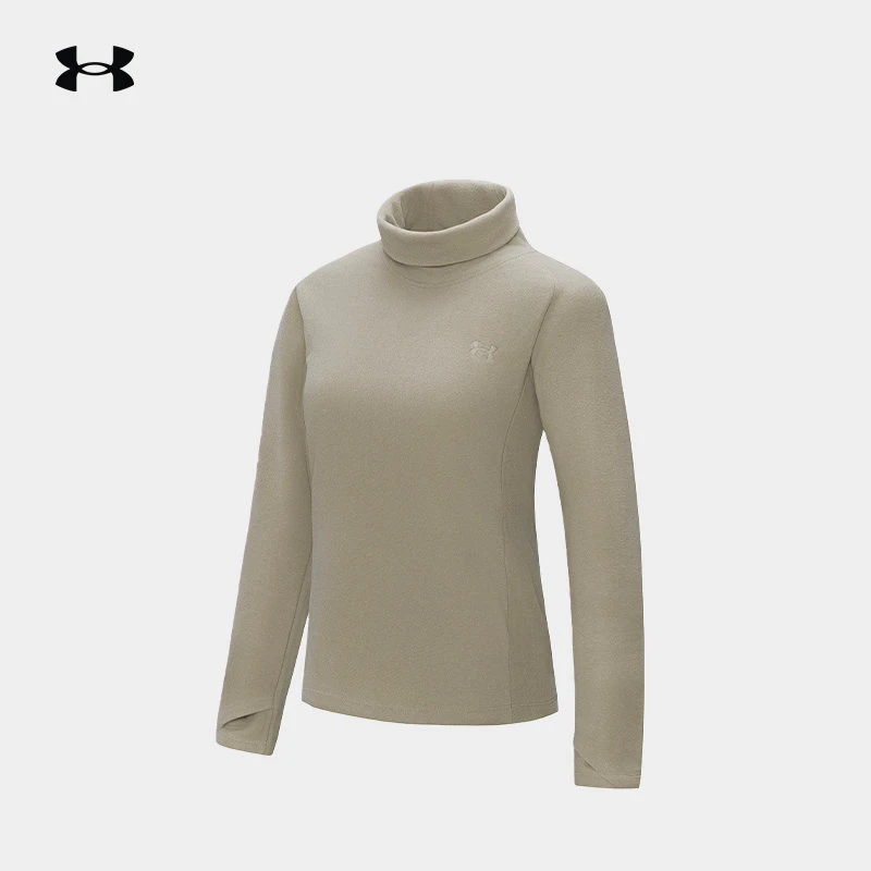 Under Armour/安德玛运动徒步高翻领抓绒衣女秋冬保暖打底休闲衣