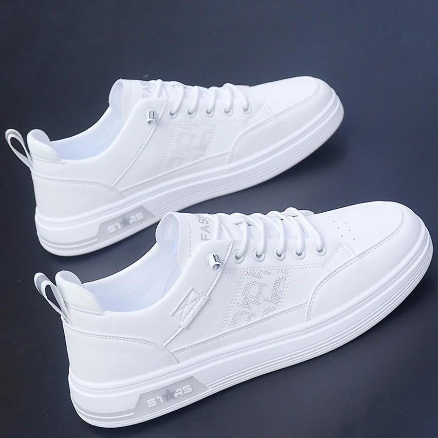 2024春夏季新款鞋子潮鞋百搭男士一脚蹬小白鞋韩版透气休闲板鞋男