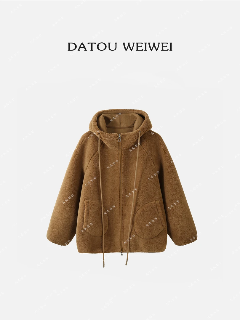 【DTWW大头韦韦】冬季麂皮绒毛毛加厚连帽外套205917