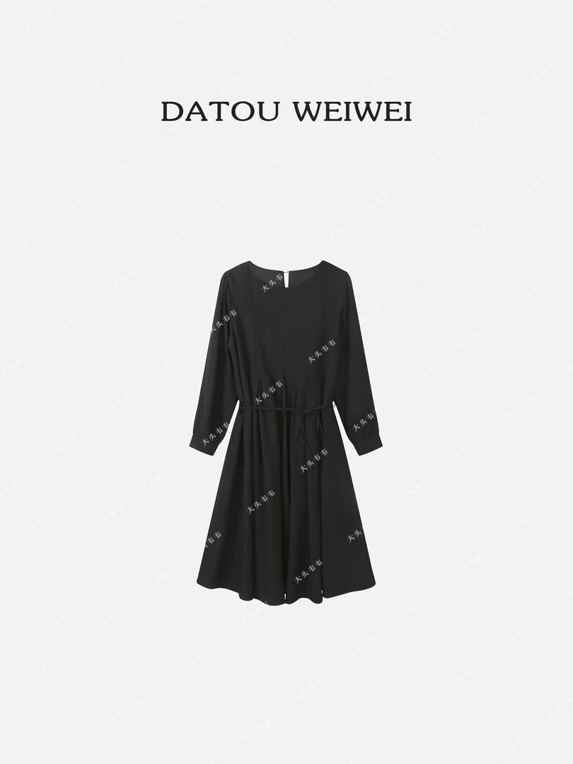 吉米原创-时尚显瘦百搭系带连衣裙489497