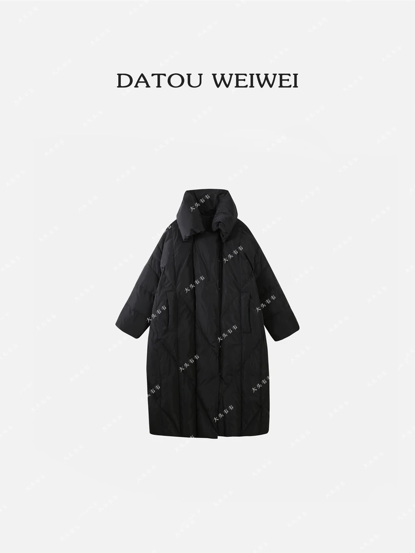 【DTWW大头韦韦】冬季加厚保暖显瘦时尚长款棉衣外套203416