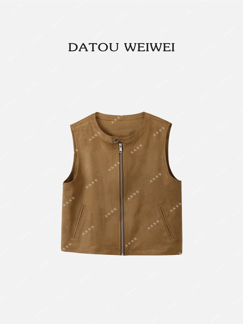 【DTWW大头韦韦】2024早秋设计感叠穿百搭马甲上衣女559231