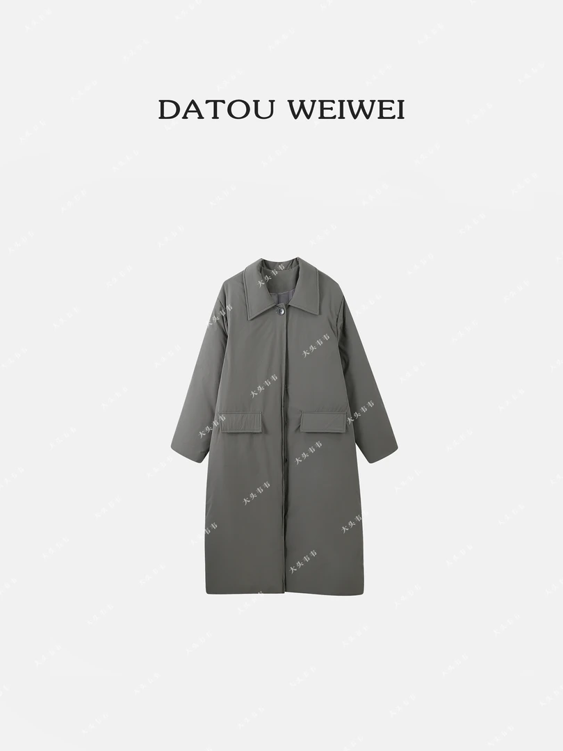 【DTWW大头韦韦】冬季加厚显瘦百搭长款棉衣外套205209