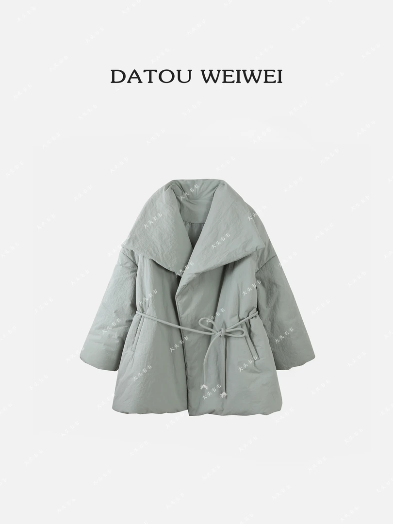【DTWW大头韦韦】大翻领百搭加厚显瘦棉衣外套712211