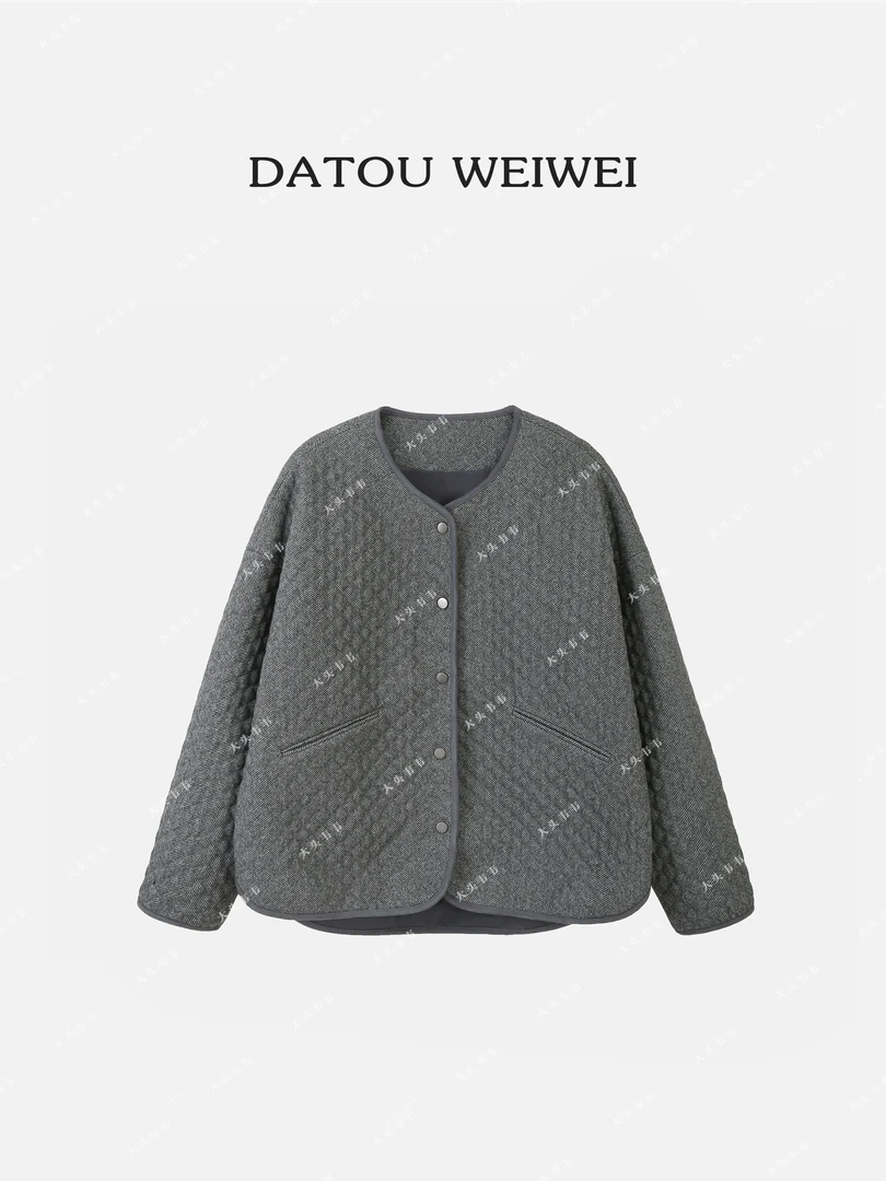 【DTWW大头韦韦】冬季高级灰磨毛加厚显瘦棉衣外套206617