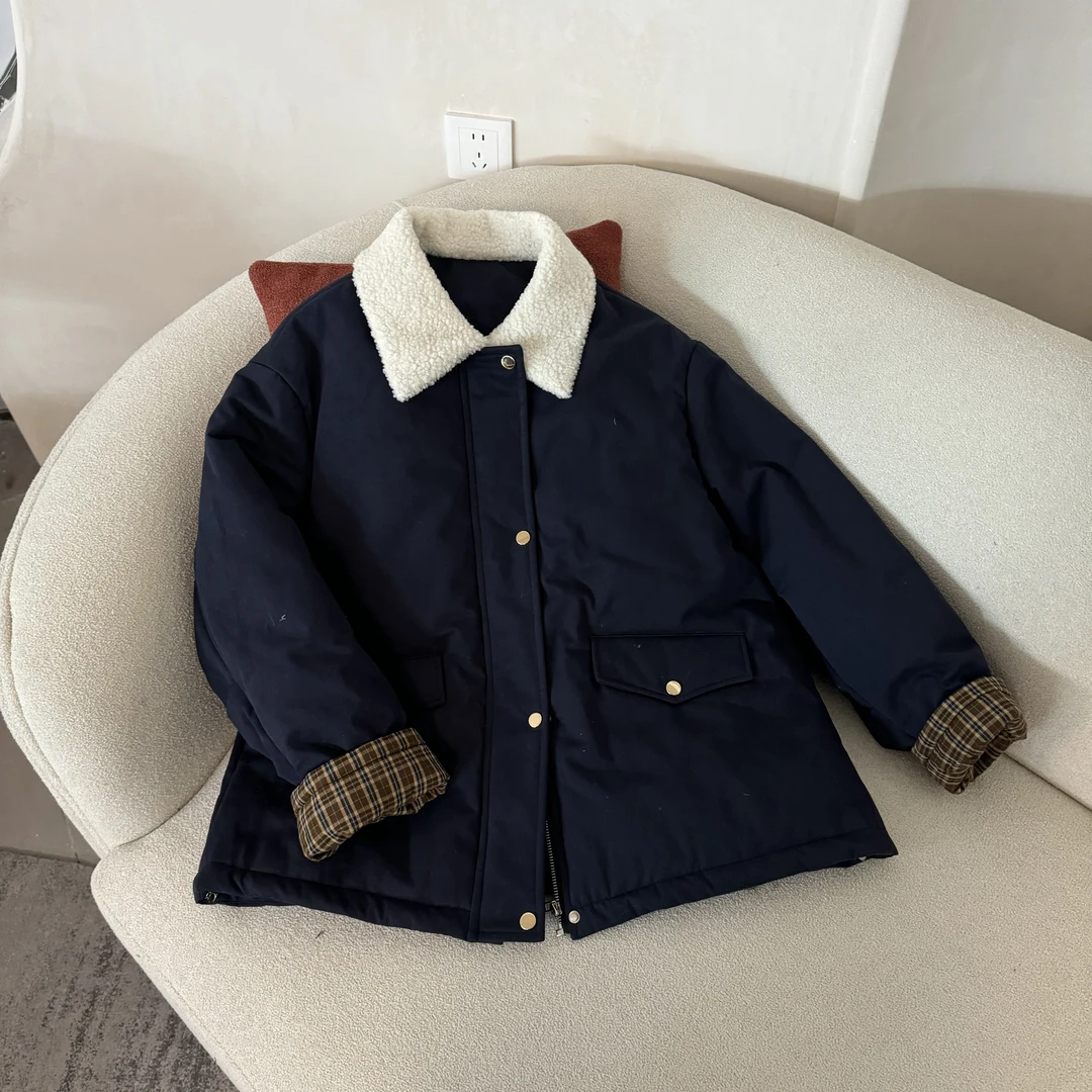 【DTWW大头韦韦】冬季撞色加厚显瘦百搭棉衣外套915612