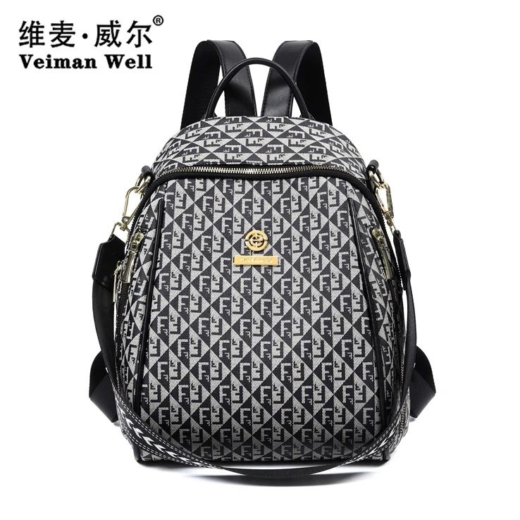 Veiman Well维麦威尔商场正品 轻奢时尚潮流高档印花双肩背包