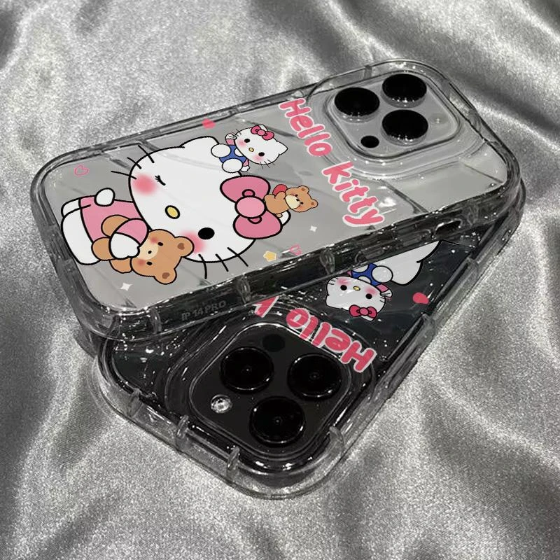 A粉凯蒂猫适用于iphone15pro手机壳8/7/xs/13/12/11pro保护喜庆时