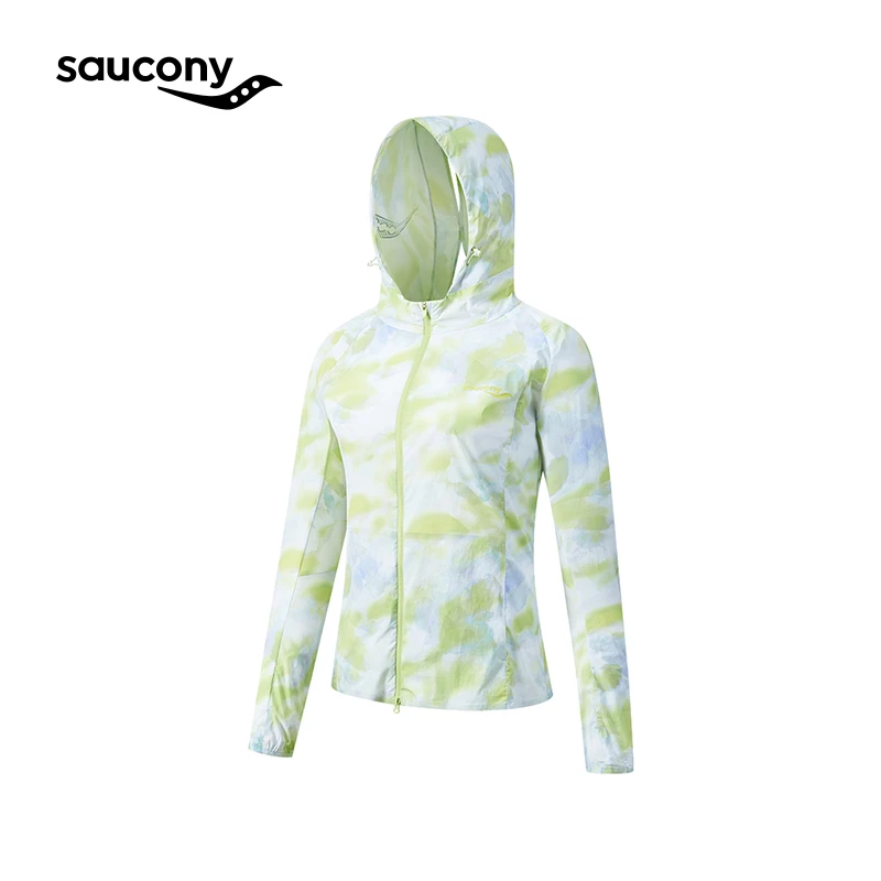 索康尼官方户外休闲女士夏季透气连帽运动风梭织防晒衣防晒服轻薄