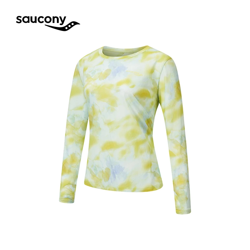 Saucony/索康尼时尚透气修身女款户外女士城市运动针织长袖衫