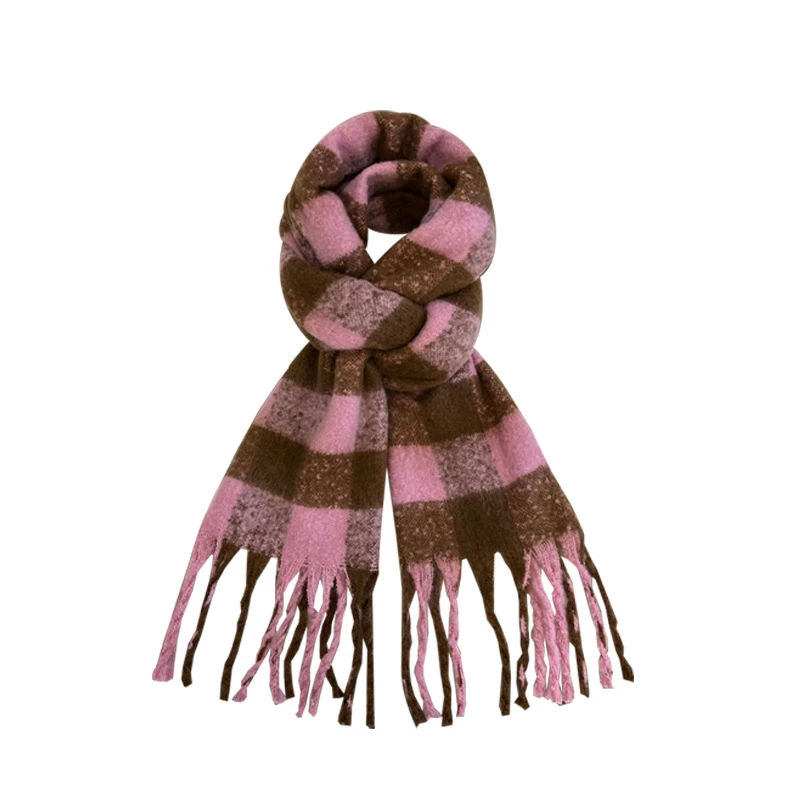 2024新圈圈纱网红围巾加厚保暖软糯流苏围脖女冬高颜值软毛毛披肩