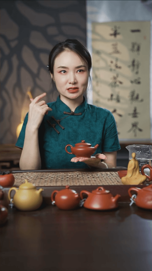 【闪购商品】紫砂茶壶红月扁灯 马小琴-朱泥-150cc