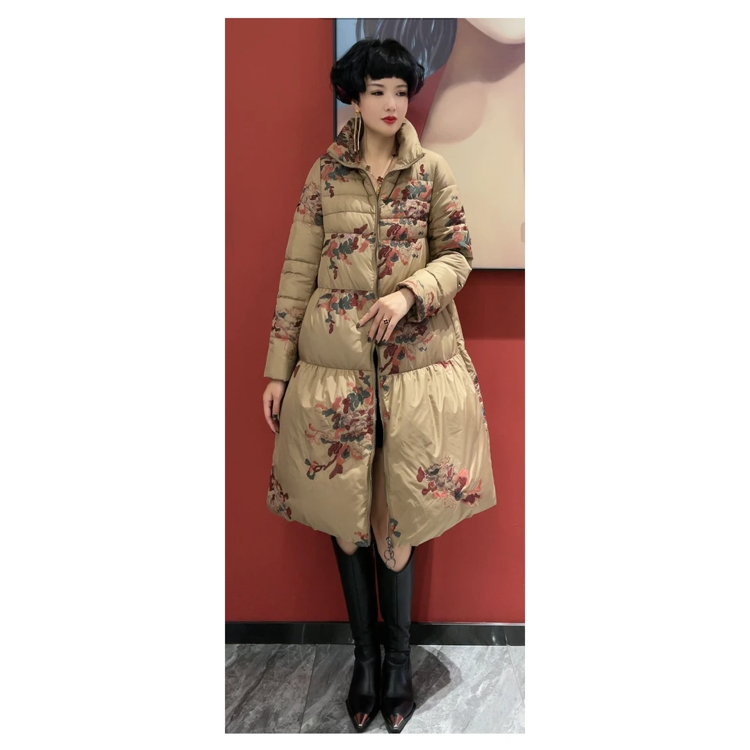FJ Y72757《西米露羽绒》 菲姐时尚设计师轻奢刺绣保暖冬季羽绒服