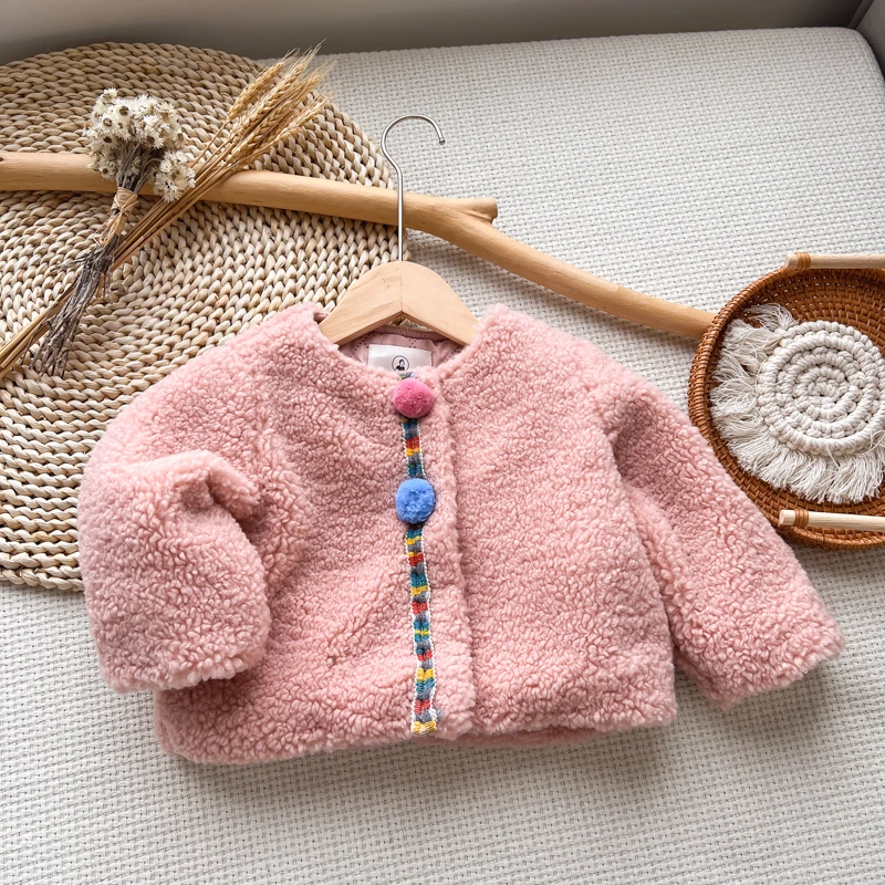 郝叔童品 HK126 女童外套儿童毛衣宝宝秋冬加厚女宝小童童装百搭