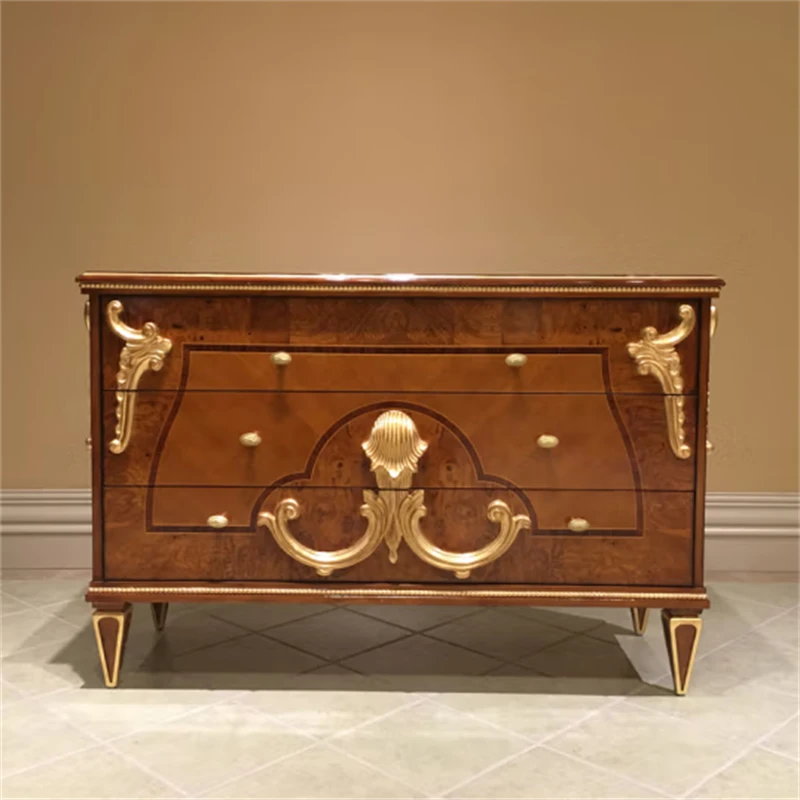 亚历山大家具欧式实木多功能柜卧室斗柜 别墅大宅餐边柜玄关柜