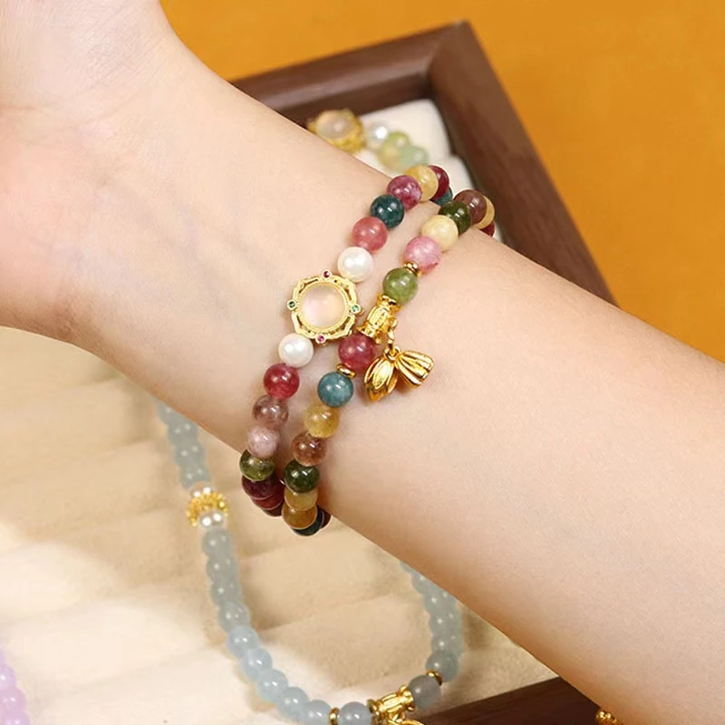 合金琉璃手链 【有喜】双圈手链 五台山直发唯美复古款