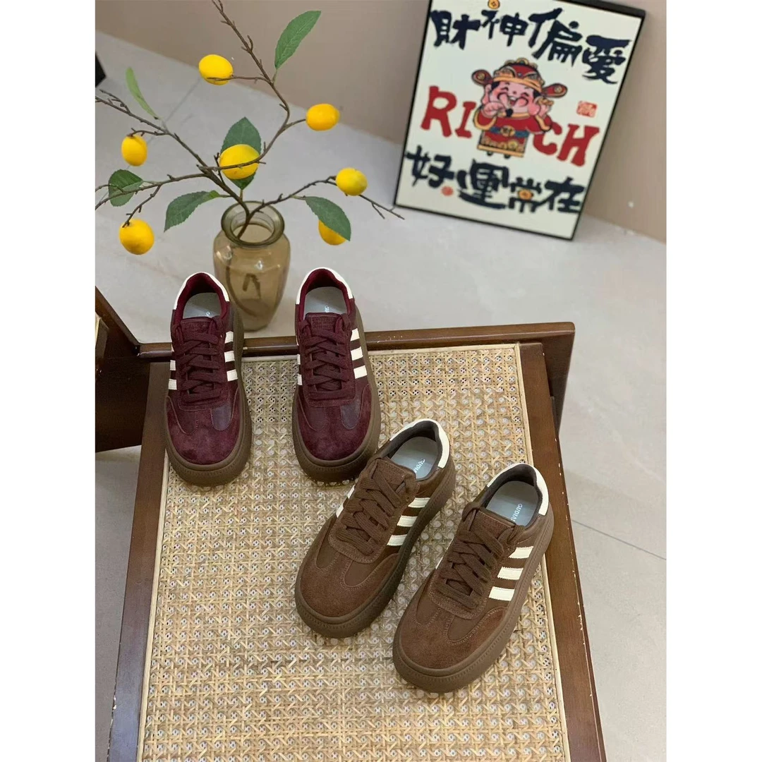 复古德训鞋女2024秋季新款小众高级阿甘鞋板鞋J1-2882-1