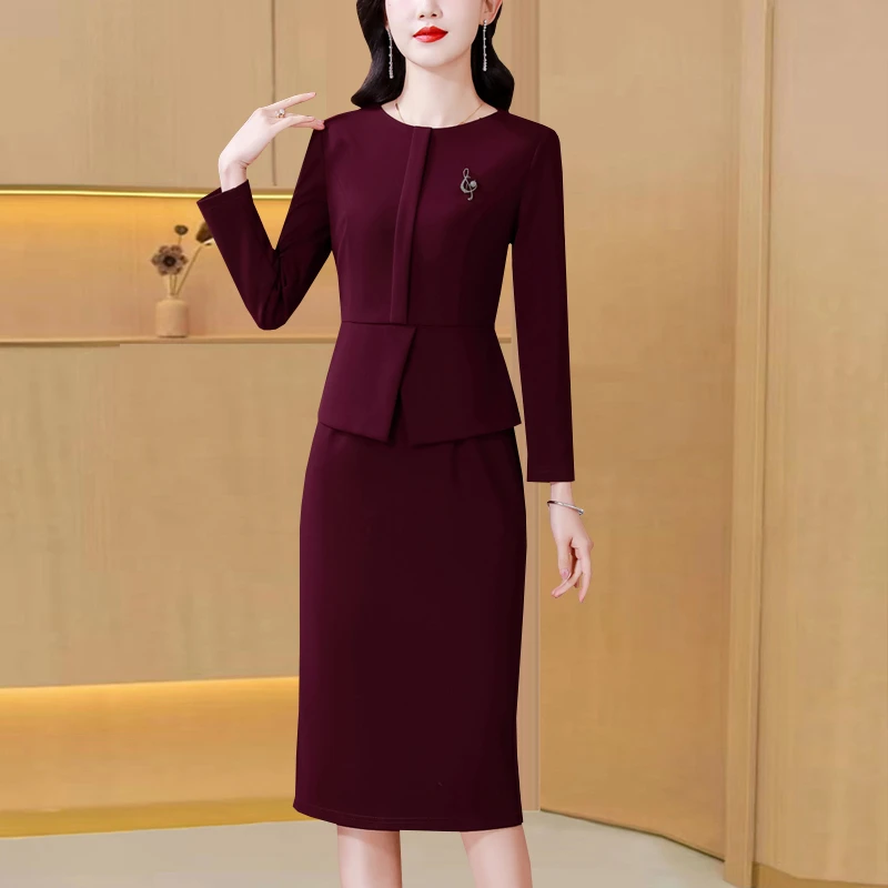 喜婆婆婚宴装连衣裙春秋季中老年喜妈妈气质显瘦婚礼礼服高贵洋气