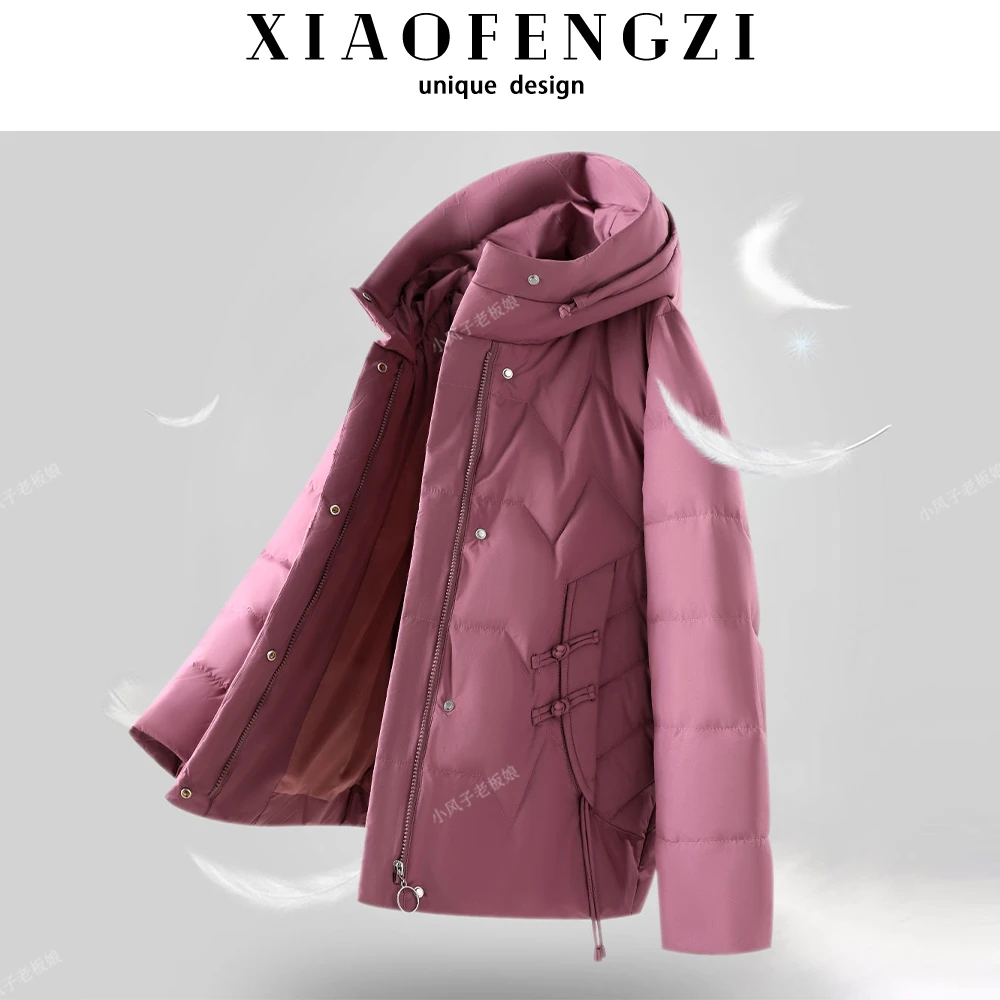 时尚百搭气质休闲显瘦防风保暖舒适羽绒服妈妈装1114080076