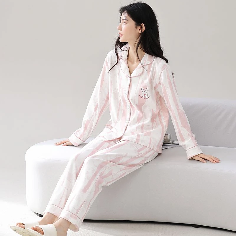 MILORD【水波温柔粉】潮牌艺术小众设计舒适休闲睡衣可外穿家居服