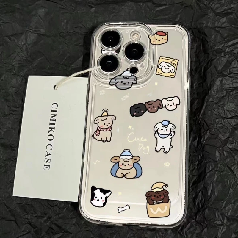 卡通狗狗一家iPhone15promax手机壳XR苹果13/12/11防摔软壳X/XS