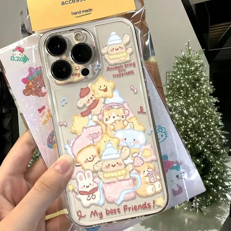 动物堆堆苹果iPhone15手机壳14promax太空13软12/11promax/xs/78p