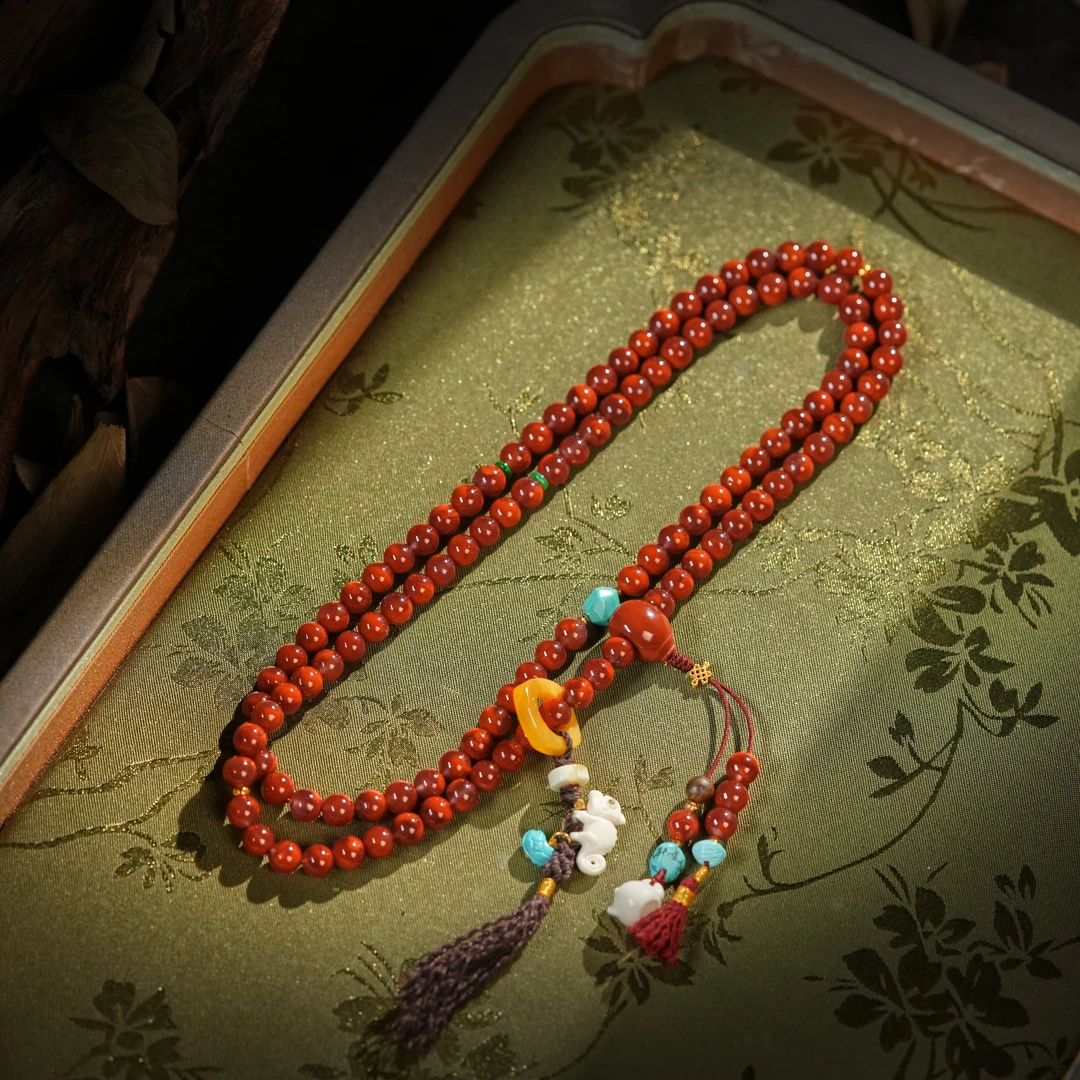 左边婷姐丨南红多圈手串（C908）