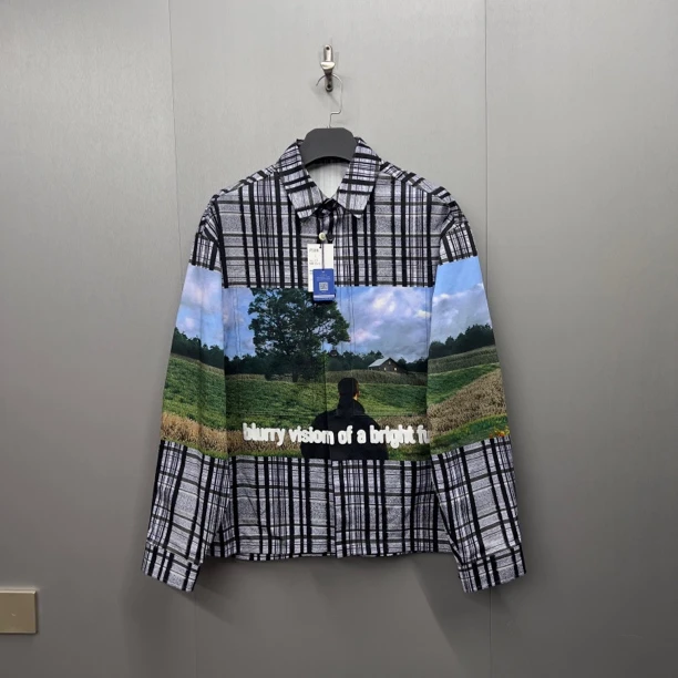 全新试穿/Lv Louis Vuitton新款油画格纹衬衫式夹克外套/L码/