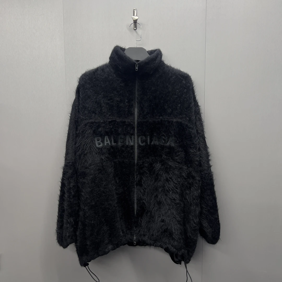 巴黎世家Balenciaga水貂毛皮草刺绣logo夹克外套/44/98新/发售2w+