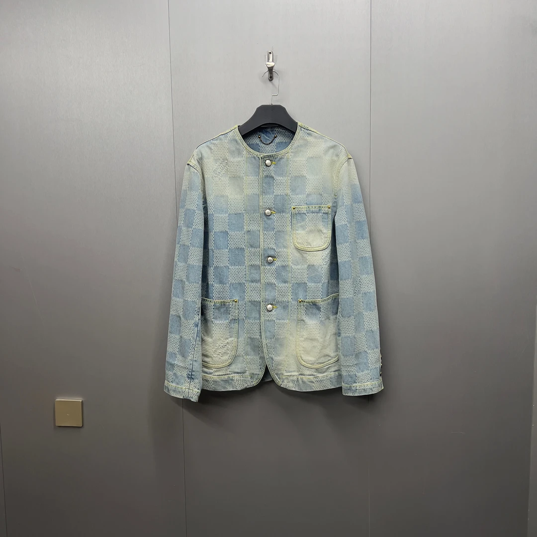 99新 LouisVuitton/路易威登 棋盘格刺绣Logo夹克/11412/50