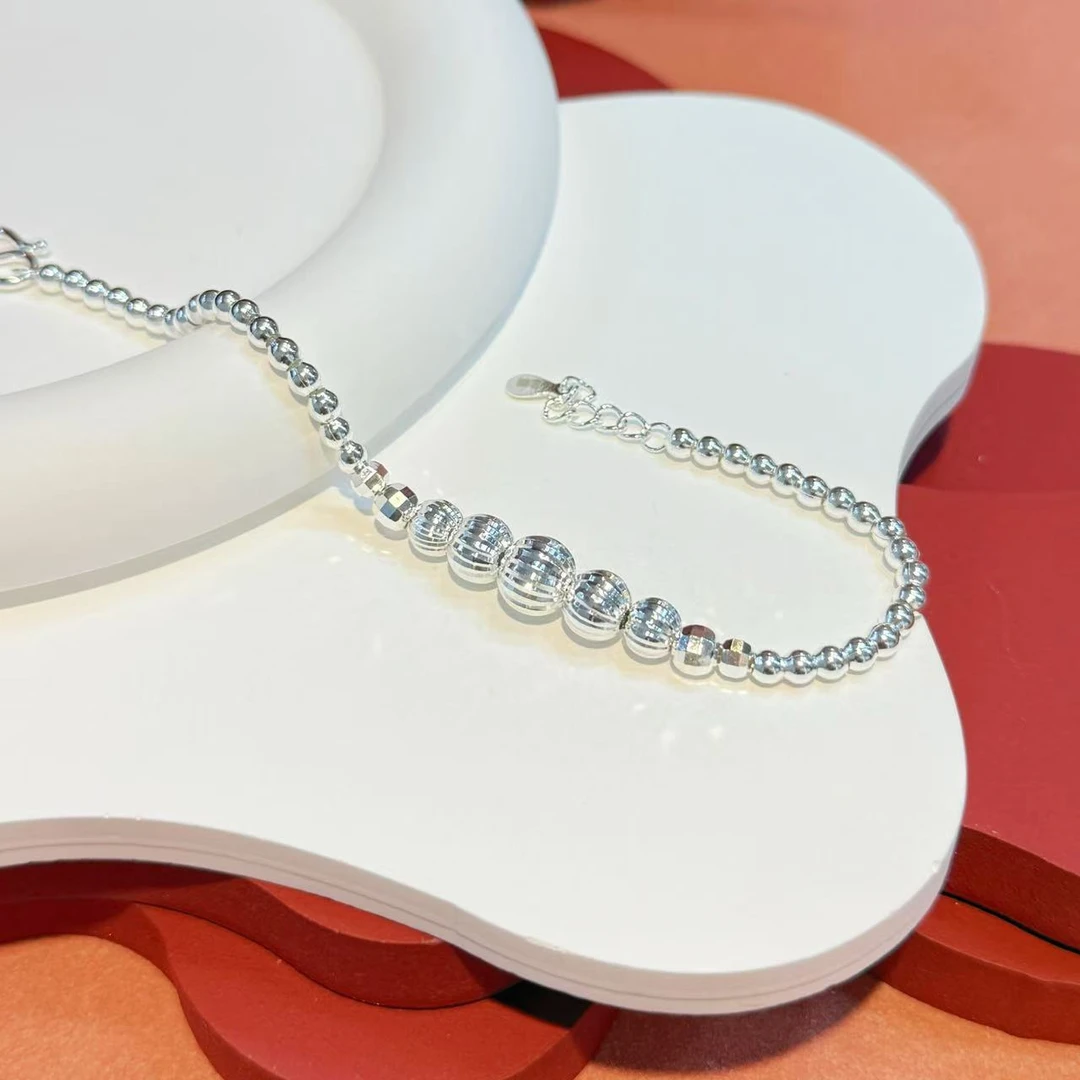 足银手链 足银南瓜珠珠手链HNZ7665