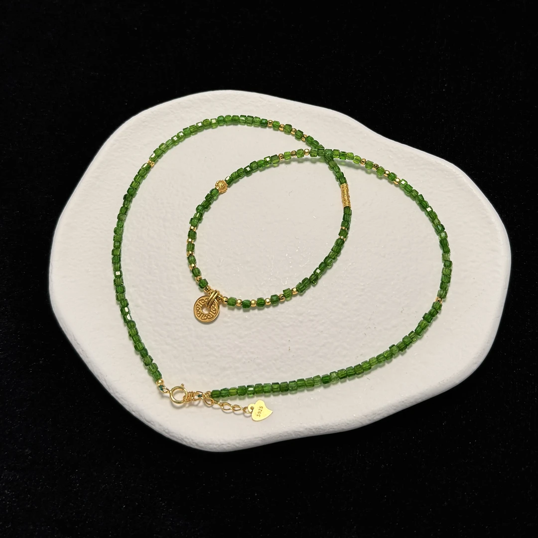 【快乐链】透辉石项链 （天然珠宝多样性发其一）