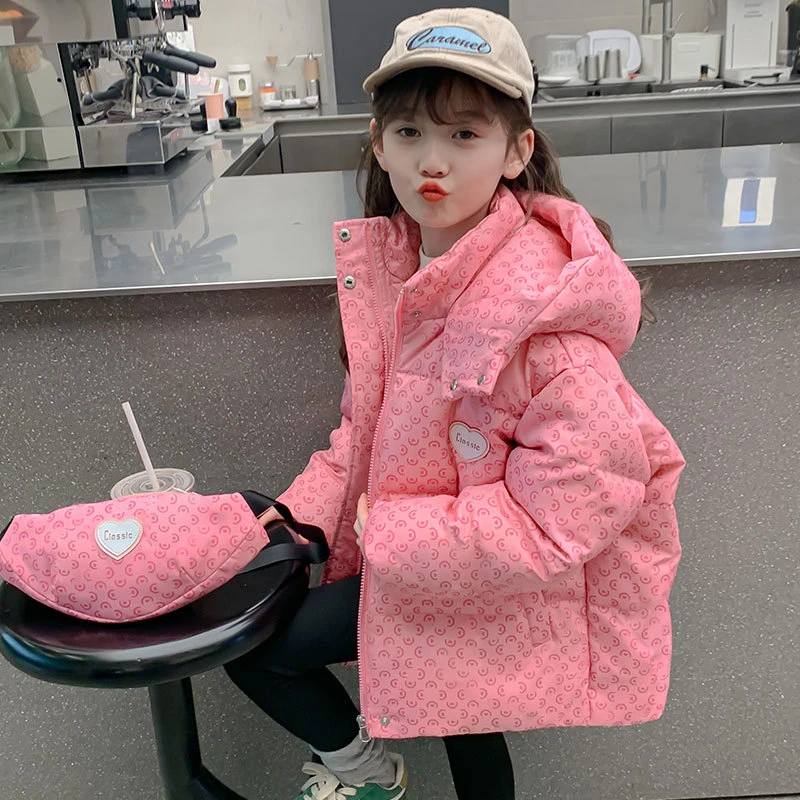 巴拉巴拉女童加厚棉服2024冬季新款儿童韩版洋气棉衣中大童羽绒