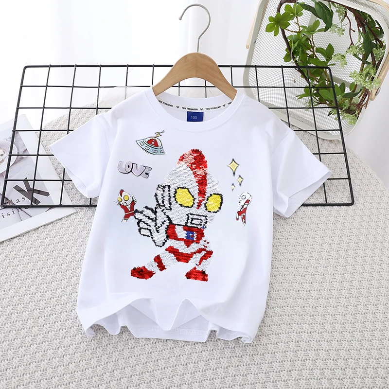 儿童奥特曼套装2024夏季新款时尚百搭中大童男童宝宝宽松短裤套装