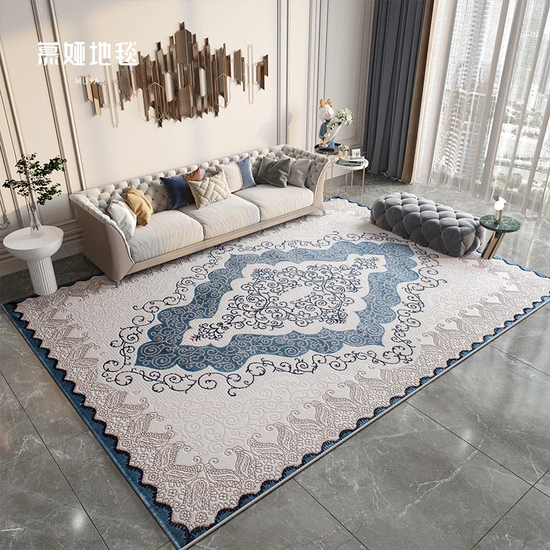 慕娅欧式轻奢地毯客厅现代简约卧室床边毯家用美式茶几毯北欧加厚