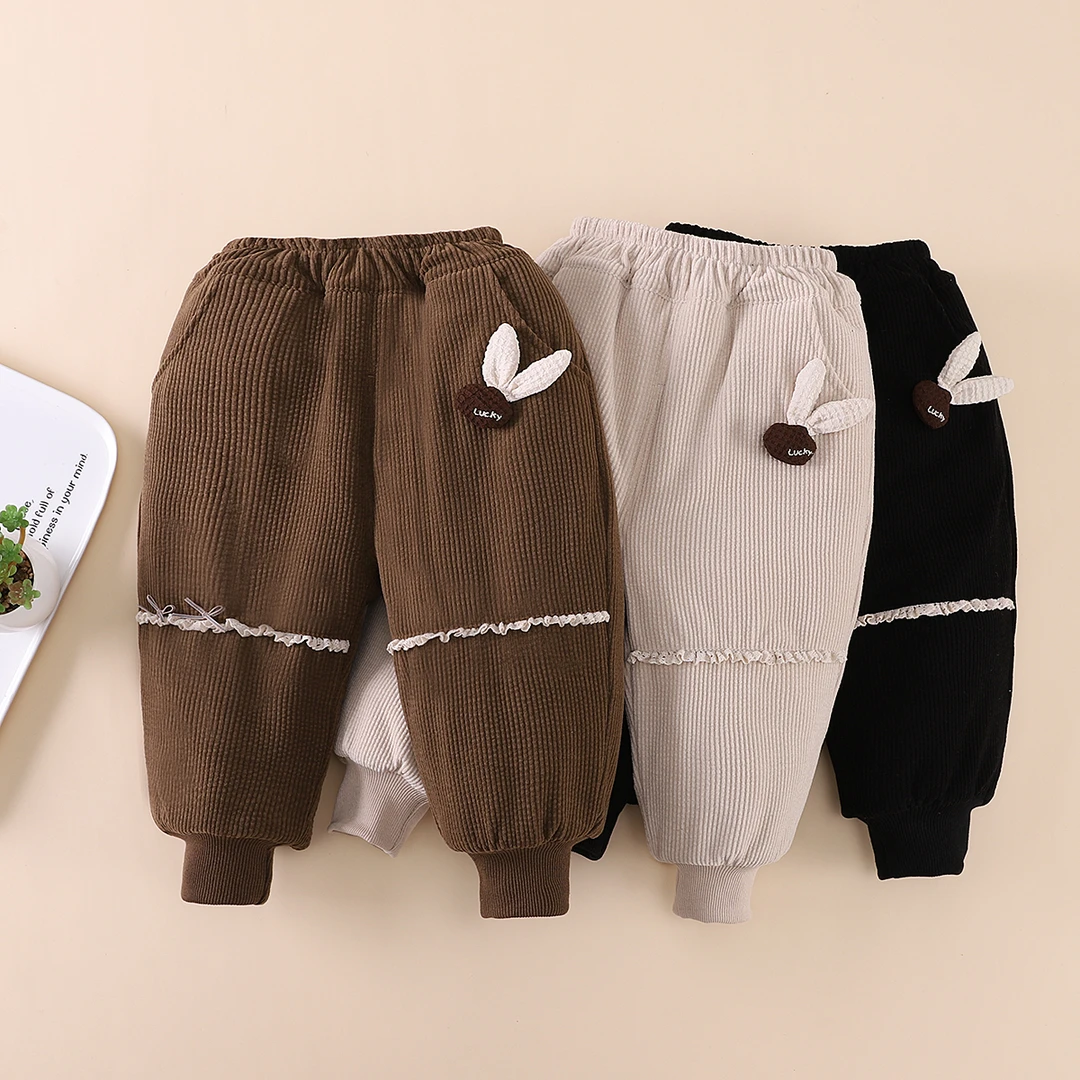 加厚外穿秋季新款男女童加绒裤一条过冬保暖长裤韩版宽松洋气童装