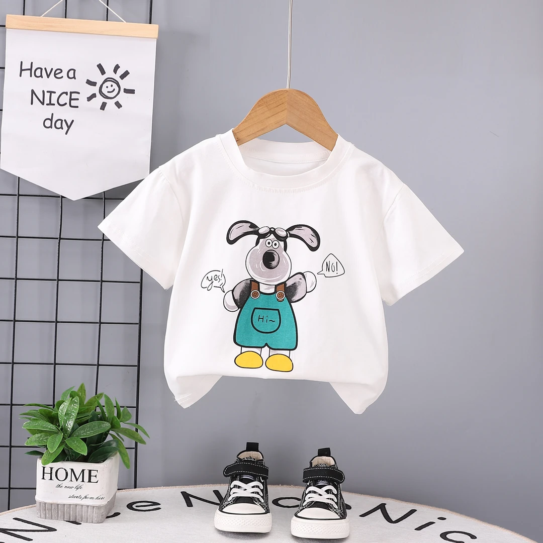 XTLL短袖男女宝夏季新款2024年0-6岁韩版休闲宽松洋气童装潮流