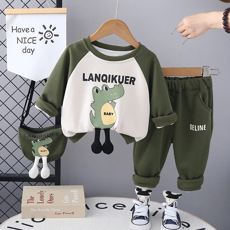 LQ两件套春秋男童套装2024洋气时髦新款儿童装休闲宝宝套装长袖
