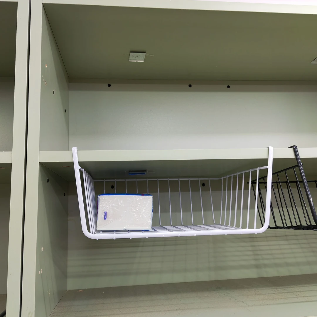 厨房挂篮铁艺置物架免打孔橱柜收纳架宿舍挂式储物神器下挂整理篮