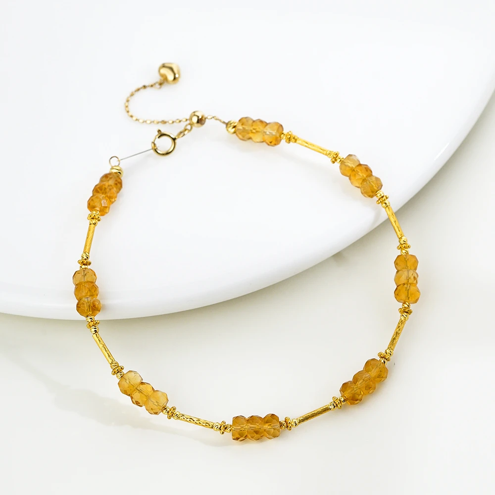 “财霸”18K黄水晶手链（18/21公分）44042