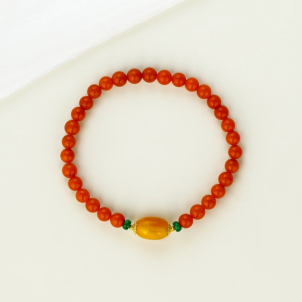 “岁月静好”18K南红手串42904