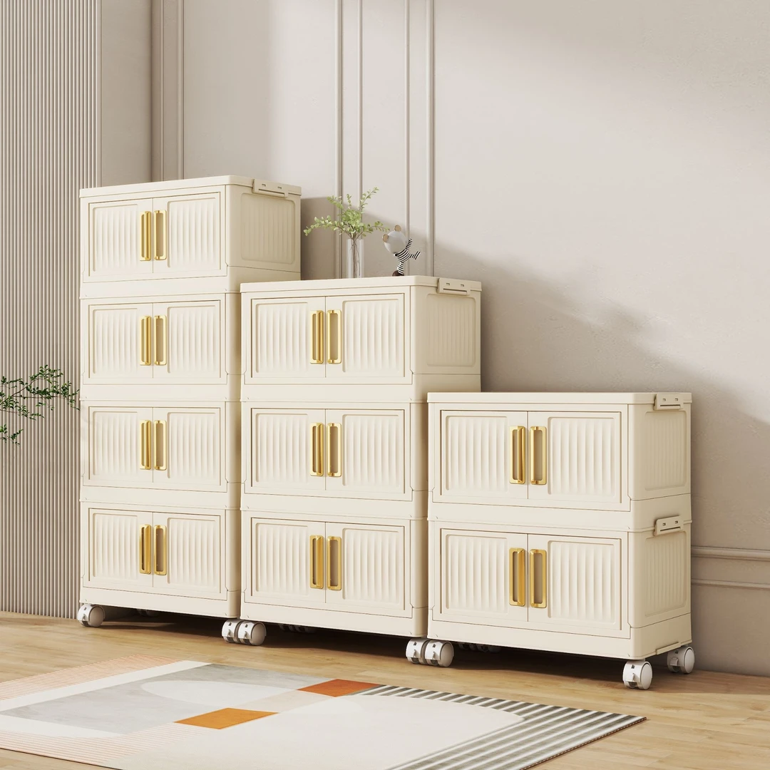 【40面宽】免安装收纳柜混色可折叠储物柜母婴级儿童玩具柜零食柜