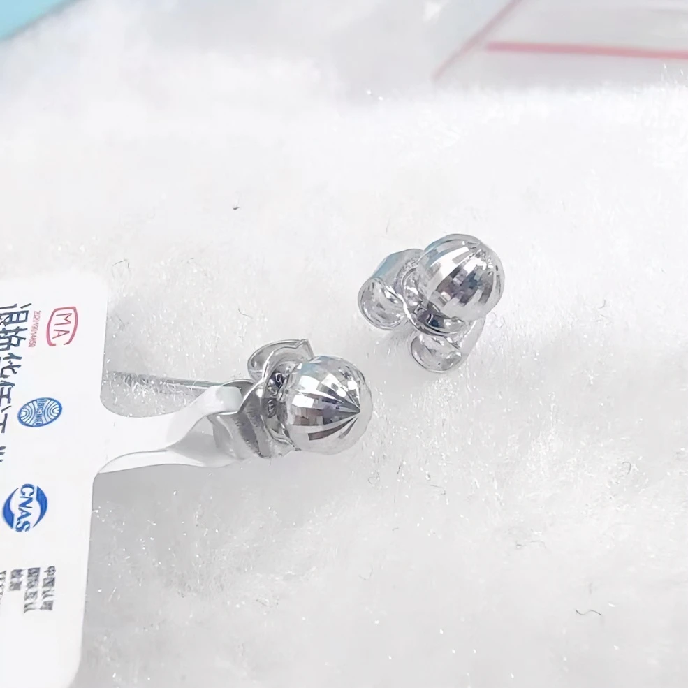 PT950铂金耳饰  蹦迪珠珠铂金耳钉 约4mm  322 301 325 324 321