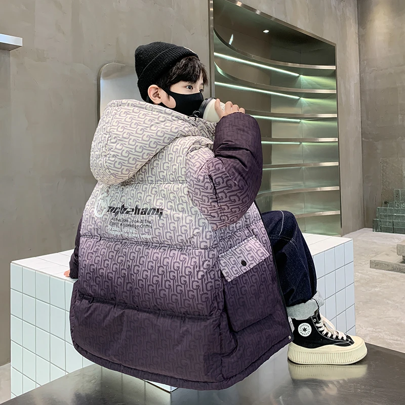 男童冬装棉衣外套2024新款中大男孩帅气保暖棉袄儿童冬季加厚棉服