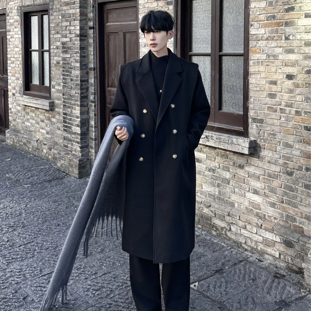 潮流百搭韩版青春流行日常休闲大衣设计师品质男生时尚氛围感保暖