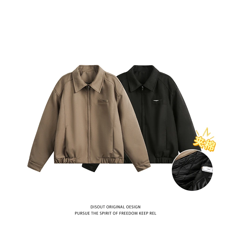 冬季拉链棉衣外套潮流百搭韩版青春流行日常休闲港风宽松文艺运动