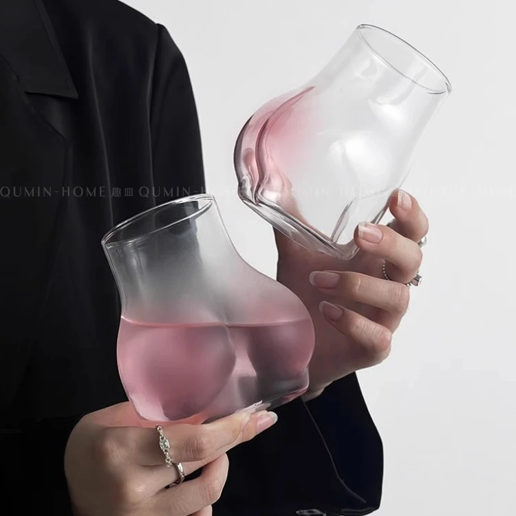 创意个性手工高硼硅玻璃杯家用咖啡杯可爱性感丰臀杯新奇特屁屁杯